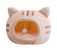 Tienda de campaña para perros, cueva extraíble de fieltro de cristal suave con juguete de peluche para colgar, muy cómoda, calmante casa para mascotas para perros y gatos pequeños, medianos