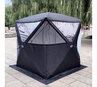 Tienda de campaña para pesca en hielo, tienda de campaña grande con ventilación de humo para patio trasero y gimnasio, refugio al aire libre fácil de instalar para pesca de invierno y aventuras de