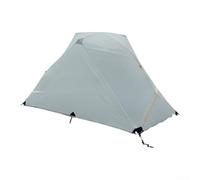 Tienda de campaña para una sola persona con tela a cuadros impermeable, marco de poste de aleación de aluminio y suelo de tela Oxford para un refugio al aire libre fiable (blanco grisáceo)