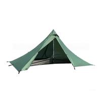 Tienda de campaña, pirámide ultraligera sin poste para 1-2 personas senderismo media malla interior 40D gasa PU4000 Oxford piso refugio compacto (gris)