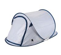 Tienda de campaña Pop Up Cool & Dark plateada, 220 x 120 cm, para 2 personas, con bolsa de transporte, tienda instantánea automática, tienda de campaña para trekking, camping, incluye piquetas +