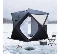 Tienda de campaña portátil de sauna para 3 a 4 personas, plegable, aislada, con chimenea, impermeable, fácil de instalar, camping para todo tipo de clima y uso doméstico