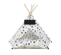 Tienda de Campaña Portátil para Mascotas con Cojín Grueso, Tienda Tipi para Mascotas para Perros Y Gatos, Extraíble para Limpiar(Multi-colored,Small)