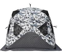 Tienda de Campaña Portátil para Pesca en Hielo, Tienda de campaña plegable for pesca en hielo, aislada, for 3 o 4 personas, portátil, gran refugio for pesca en hielo, resistente al viento.(Camouflage)