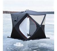 Tienda de campaña portátil para sauna al aire libre, aislada, impermeable, para 3-4 personas, con 4 anclajes de hielo y bolsa de almacenamiento, ideal para acampar y pescar