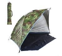 Tienda de campaña resistente para pesca y camping, resistente al agua con apertura de malla para una experiencia cómoda al aire libre (camuflaje)