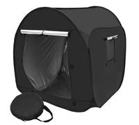 Tienda de campaña sensorial, cueva desplegable para niños, color negro, tienda de inducción, casa de juegos para interior con ventanas, para casa o escuela (negro S)