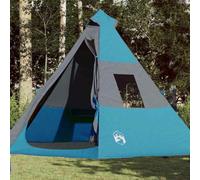 Tienda de Campaña Tipi, Material Poliéster Impermeable 185T con PU, Diseño con Ventilación y Conexión Eléctrica, Tienda de campaña Familiar, tenda campismo,Color Azul, 350x350x280 cm