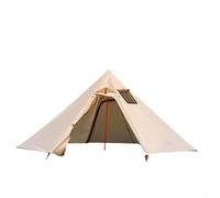 Tienda de campaña tipi para adultos yurta de lujo con ventilación y seguridad ignífuga para estufa de leña (marrón)