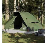 Tienda de Campaña Tipo Domo para 4 Personas, Material Poliéster 185T Impermeable, Diseño con Toldo Extraíble y Conexión Eléctrica, Tenda Campismo, Color Verde Oliva, 277x217x155 cm