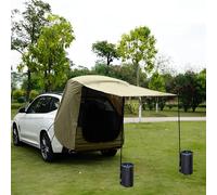 Tienda de campaña Trasera de Coche con mosquitera, protección Solar Impermeable toldos de Coche Tienda de campaña para SUV, toldo de Coche para Camping y Pesca con 2 Bolsas de Agua