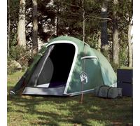 Tienda de Campaña Túnel 2 Personas, Material Poliéster 185T con Revestimiento PU, Impermeable y Resistente al Viento, Tienda de Campaña Familiar, Tenda Campismo,Color Verde, 272x133x100 cm