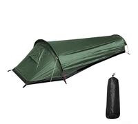 Tienda de campaña ultraligera al aire libre para mochileros, diseñada para una persona con Oxford impermeable y montaje rápido (verde)