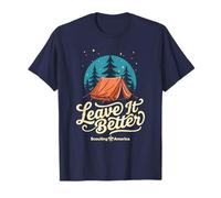 Tienda de campaña y Estrellas Leave It Better Scouting America Camiseta