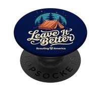 Tienda de campaña y Estrellas Leave It Better Scouting America PopSockets PopGrip Adhesivo