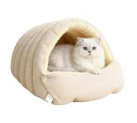 Tienda de casa para gatos - Caverna de descanso cerrada para gatos | Camas esponjosas de interior para gatito | para gatito y cachorro de tallas pequeñas, medianas y grandes, interiores, salón, jardín