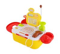 Tienda de compra con caja registradora, caja registradora infantil con | ABS+PP+PE, a partir de 3 años, promueve las matemáticas y las habilidades sociales, educativo y creativo