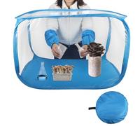 Tienda de cultivo de setas, 60 x 60 x 90 cm, portátil y plegable, con dos aberturas para los brazos, para hongos como hongos Enoki, hongos medicinales, hongos en general, color azul