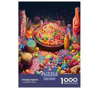 Tienda de Dulces Puzzle Imposible,desafío for Adults Juego EduGatoivo 1000 Piezas Obra De Arte De Juego De para Adultos Y Niños Mayores De 12 Años 70x50cm/1000pcs