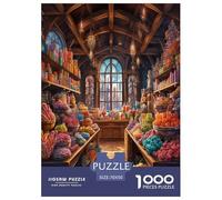 Tienda de Dulces Puzzles Imposible,desafío for Adults Juego EduGatoivo 1000 Piezas Obra De Arte De Juego De para Adultos Y Niños A Partir De 12 Años 70x50cm/1000pcs