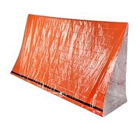 Tienda de Emergencia, Carpa de Supervivencia con Cuerda de Nylon Portátil para Acampar Senderismo (ORANGE)