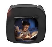 Tienda de Esquina Tranquila, de Esquina Tranquila, Esquina Tranquila para Que Puedan Jugar y Relajarse, escondite sensorial Plegable con Puerta, persiana Enrollable, Revestimiento Plateado