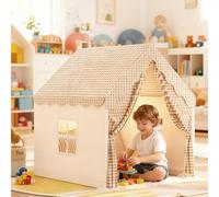 Tienda de juego infantil, cómoda cabaña para niños, tienda para niños con luz decorativa, regalos de cumpleaños y fiesta de niños para niñas y niños (105 x 120 x 128 cm)