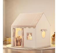 Tienda de juego infantil, cómoda cabaña para niños, tienda para niños con luz decorativa, regalos de cumpleaños y fiesta de niños para niñas y niños (120 x 105 x 128 cm)