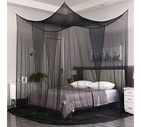 Tienda De La Puerta Del Cuarto De La Red Del Dosel Del Mosquito Del Color Sólido Para La Cama Doble Atractiva Para La Gracia De La Cama,negro Atractivo,190x210x240mm