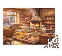 Tienda de Panadería Puzzle de 1000 Piezas Juego de Puzzle 1000 Piezas de Papel para Adultos Escena de Panadería Acogedora Relajación Decoración Regalo 52x38cm/1000pcs