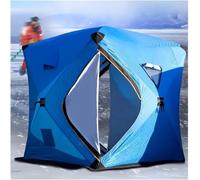 Tienda de Pesca de Invierno con Agujero de Chimenea, refusor de Hielo de Camping de algodón de 3 Capas, 2 Puertas para Acampar en Invierno al Aire Libre