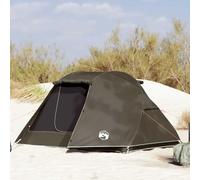 Tienda de Pesca para 3 Personas, Material Poliéster 185T con Revestimiento PU, Impermeable y Resistente al Viento, Tienda de Campaña Familiar, Tenda Campismo,Color Marrón, 312x216x114 cm