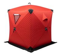 Tienda de pesca portátil, resistente al viento, tienda de campaña para pesca de hielo, impermeable, térmica, resistente a la nieve, capacidad para 1-2 personas, refugio para camping, 145 x 145 x 165