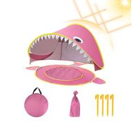 Tienda de playa para, tienda al aire libre para,Cartoon Beach Play Tent - Playhouse plegable con piscina pequeña incorporada, protección UV, bebé impermeable fuera del sol para la familia