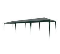 Tienda de recepción de 3 x 9 m de polietileno verde con estructura de acero inoxidable, toldo rectangular para fiestas y reuniones al aire libre, cenador de jardín fácil de montar