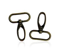 Tienda de Recortar 25 mm Bolsa Gancho de Oro Hebilla giratoria de Metal Slide gatillo Snap Ganchos para Correas de cincha, Metal, marrón, 2 Unidades