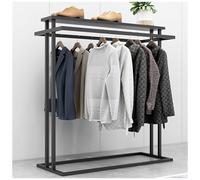 Tienda de ropa, estante de exhibición de ropa al por menor, de pie, barras dobles para colgar, estantes de ropa, estantes de ropa de grado comercial, estante de exhibición para boutiques, tienda de