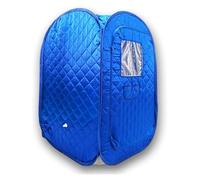 Tienda de sauna portátil, spa de cuerpo completo plegable for una persona for terapia de desintoxicación sin izador de sauna para relajarse(Blue-No steamer)