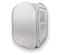 Tienda de sauna portátil, spa de cuerpo completo plegable for una persona for terapia de desintoxicación sin izador de sauna para relajarse(Gray-No steamer)