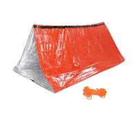 Tienda de supervivencia de emergencia |Película aluminizada de PE ligera de 244 g y resistente a la intemperie |Refugio portátil para acampar/senderismo/correr |240x152cm, naranja