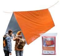 Tienda de supervivencia | Kit de tienda de supervivencia para camping, equipo de supervivencia ligero, resistente al viento, impermeable, saco de dormir de lona, manta térmica para senderismo