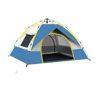 Tienda Emergente Automática Azul For Familias: 2-4 Personas, Configuración De 3 Segundos, Impermeable Y Resistente Al Viento, 2 Puertas, 2 Ventanas con Accesorios Completos(200 * 200 * 135cm)