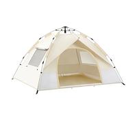 Tienda Emergente Automática Beige: 2 Puertas, Ventanas, Resistente Al Agua Y Viento, 2-4 Personas con Accesorios Completos, Configuración De 3 Segundos(200 * 200 * 135cm)