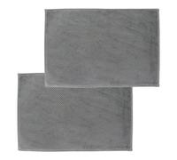 TIENDA EURASIA - Alfombra Baño | Pack 2 Alfombrillas de Baño | Diseño Moderno | Material de Poliéster Suave y Cómodo | Medida 40 x 60 cm | (Gris)