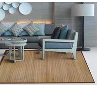 TIENDA EURASIA® Alfombra de Bambú - Alfombras Fabricadas en Madera de Bambú Ecológica - Disponibilidad en 2 Colores - Ideal para Cualquier Estancia del hogar (Natural, 60 X 90 CM)