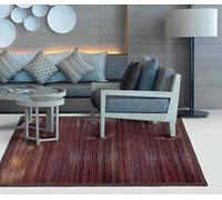 TIENDA EURASIA® Alfombra de Bambú - Alfombras Fabricadas en Madera de Bambú Ecológica - Disponibilidad en 2 Colores - Ideal para Cualquier Estancia del hogar (Marron Oscuro, 60 X 90 CM)