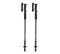 TIENDA EURASIA - Bastones Deportivos Plegables de Aluminio con Amortiguación | Espuma para Descansar Manos y Accesorio para Nieve | Altura Regulable hasta 140 cm | Antishock y Durable