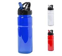 TIENDA EURASIA® Botella de Agua, 650 ml, Tapon a Rosca con Asa de Transporte y Dispensador Abatible, Bidon para Ciclismo, Camping, Gimnasio, Oficina, Color Azul