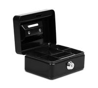 TIENDA EURASIA - Caja Caudales | Cerradura con 2 Llaves | Acero Aleado | Caja de Seguridad para Billetes y Monedas | Bandeja Interior Extraible | Ranura y Bandeja para Monedas | Caja Fuerte (S)