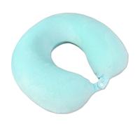 TIENDA EURASIA - Cojín Cuello Viaje | Almohada Cuello Viaje | Cojín Cuello Avión | Cojín Cervical | Espuma Viscoelástica de Memoria | Ergonómico | Funda Extraíble (Celeste)